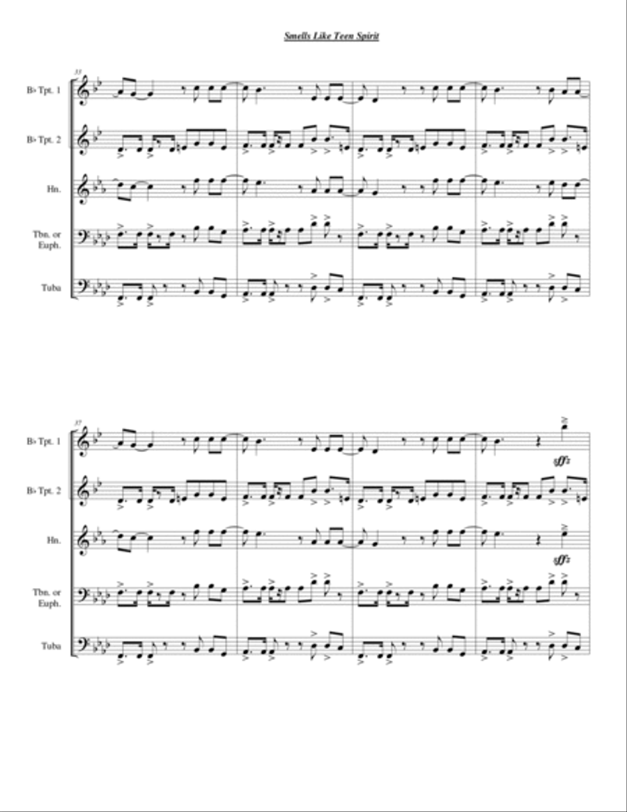 Smells Like Teen Spirit Chamber Music scores gallery preview page 5
