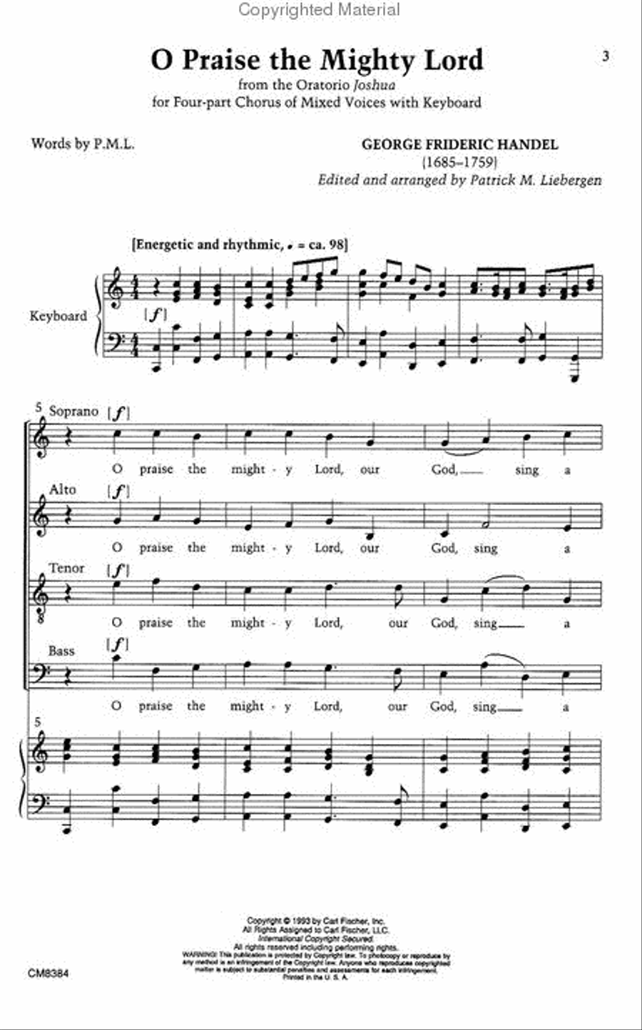 O Praise the Mighty Lord 4-Part scores gallery preview page 2