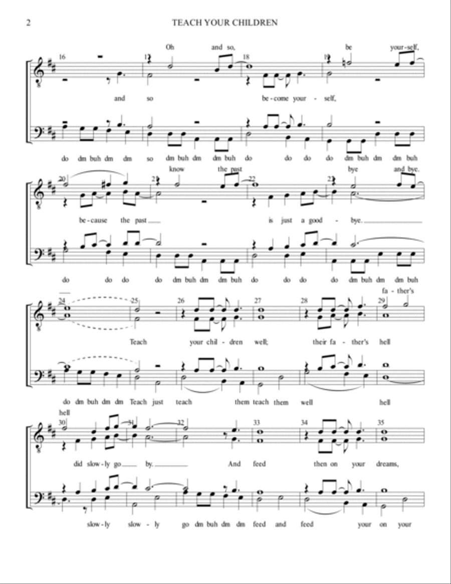 Teach Your Children TTBB scores gallery preview page 2