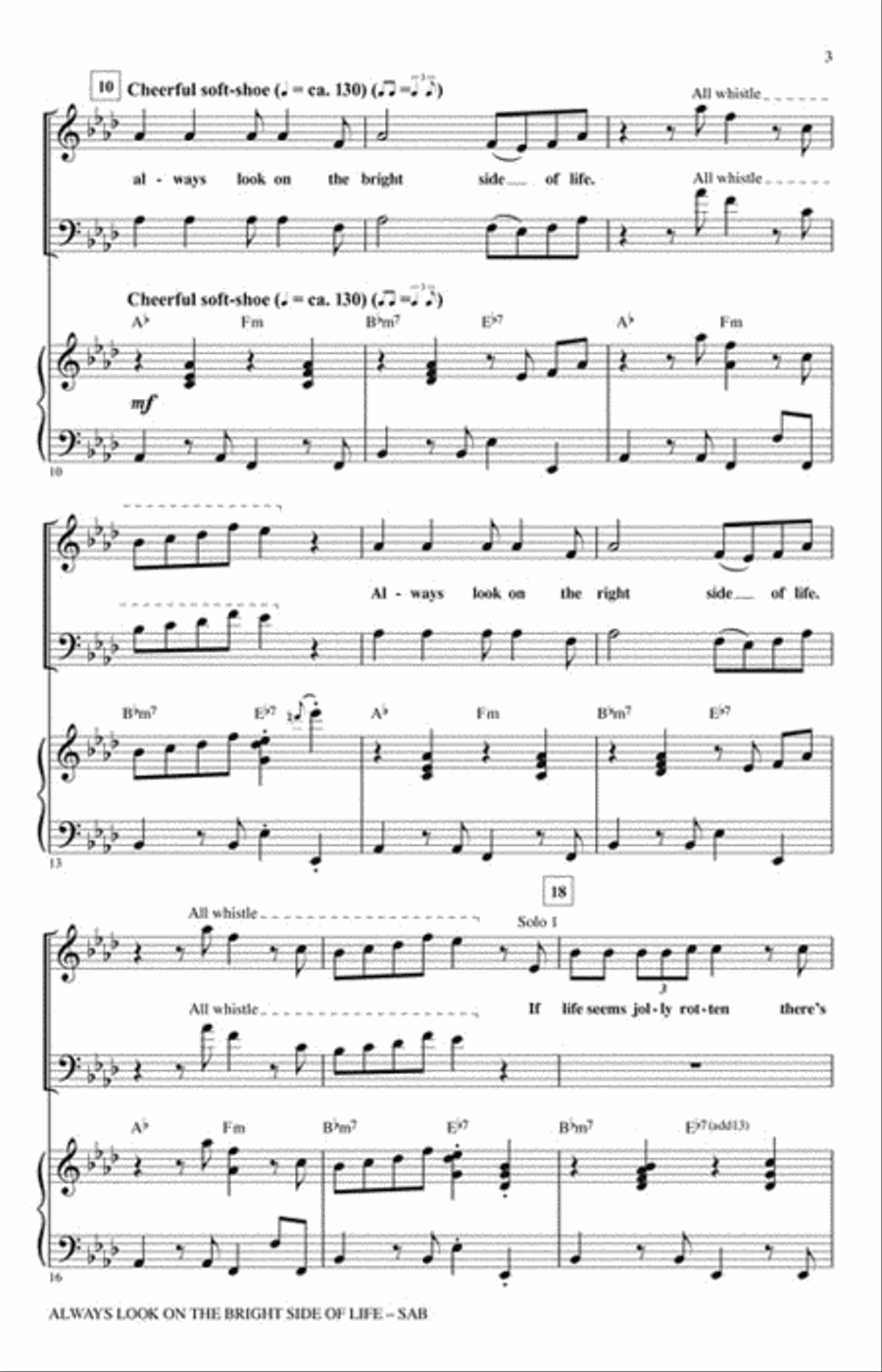 Always Look on the Bright Side of Life 3-Part scores gallery preview page 3