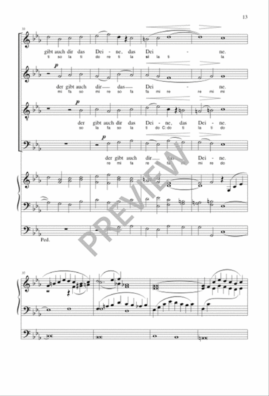 Geistliches Lied, Op. 30: Lass Dich Nur Nichts Nicht Dauren 4-Part scores gallery preview page 12