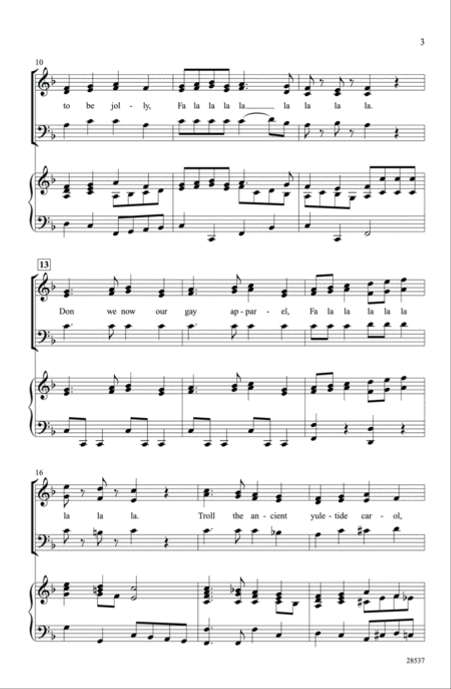 Various Themes on Fa-La-La 3-Part scores gallery preview page 3