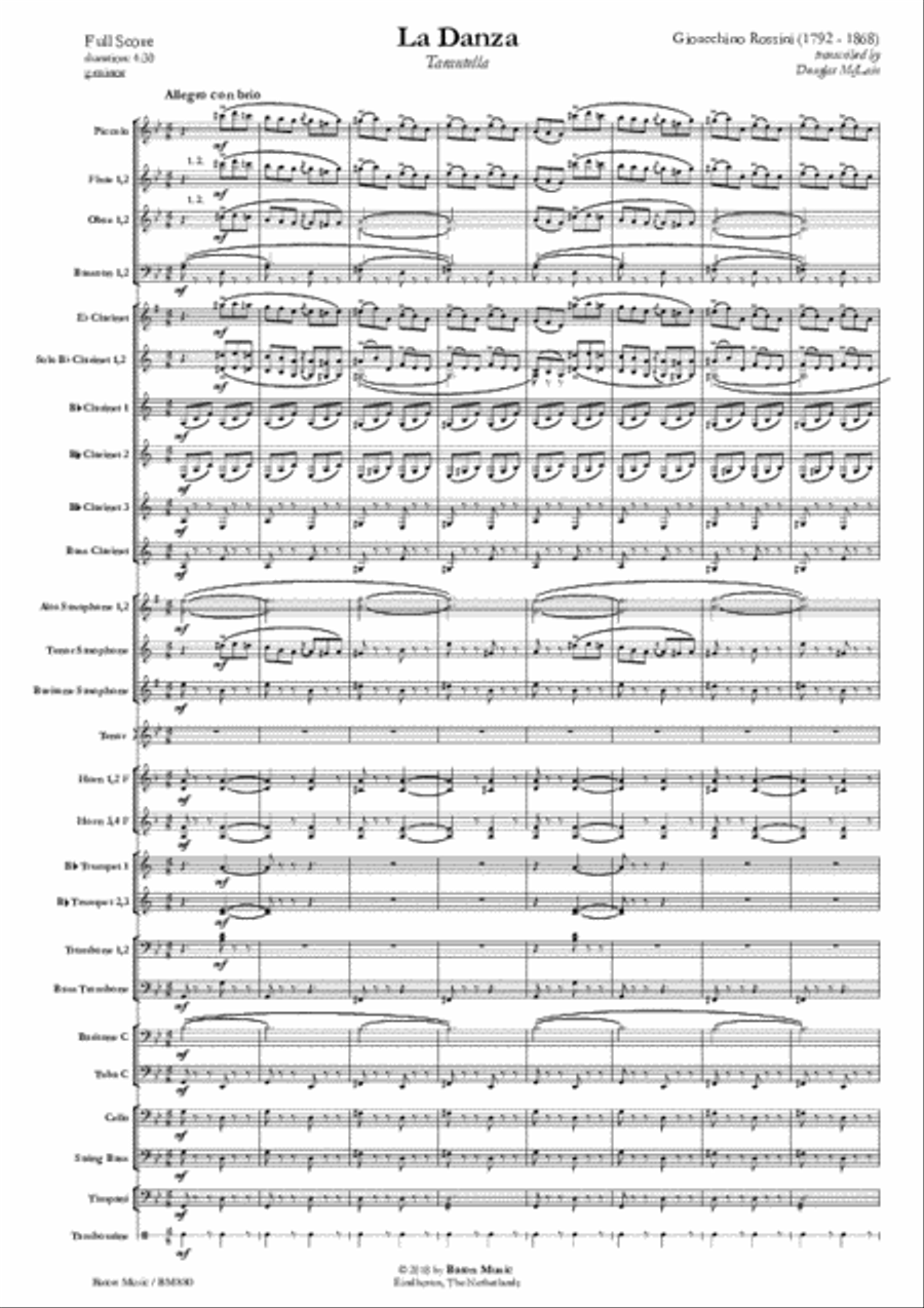La Danza (g minor) Concert Band scores gallery preview page 2