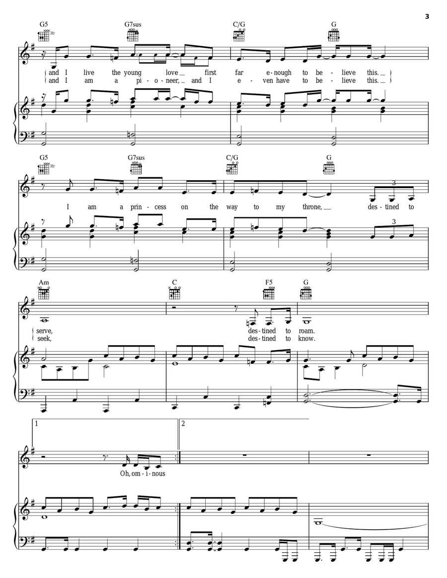 Wunderkind Wunderkind Piano, Vocal, Guitar scores gallery preview page 3