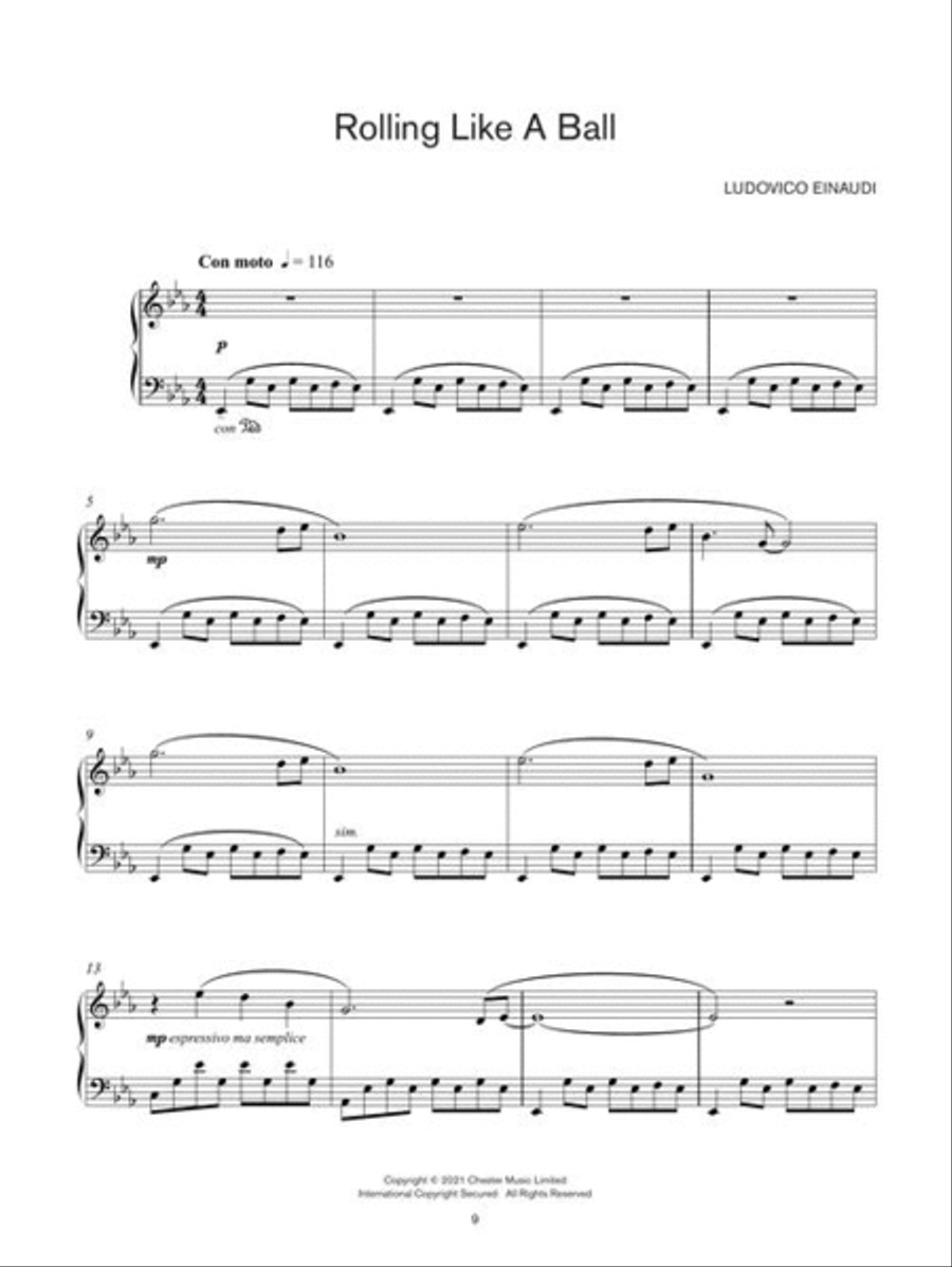 Ludovico Einaudi – Underwater Piano Solo scores gallery preview page 7