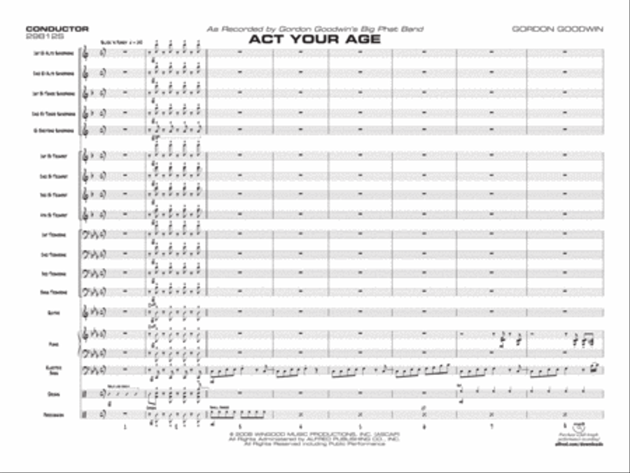Act Your Age Jazz Ensemble scores gallery preview page 22