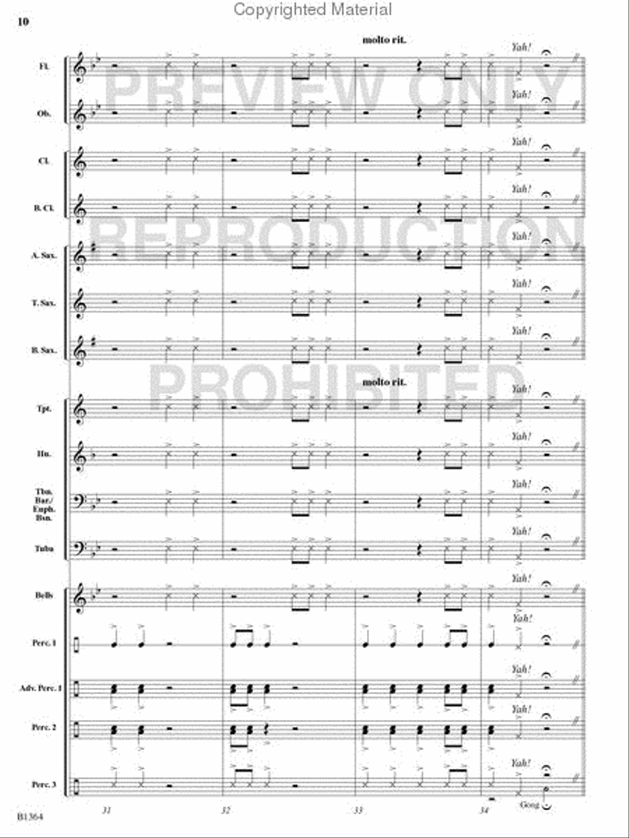 Battle of the Samurai Concert Band scores gallery preview page 9