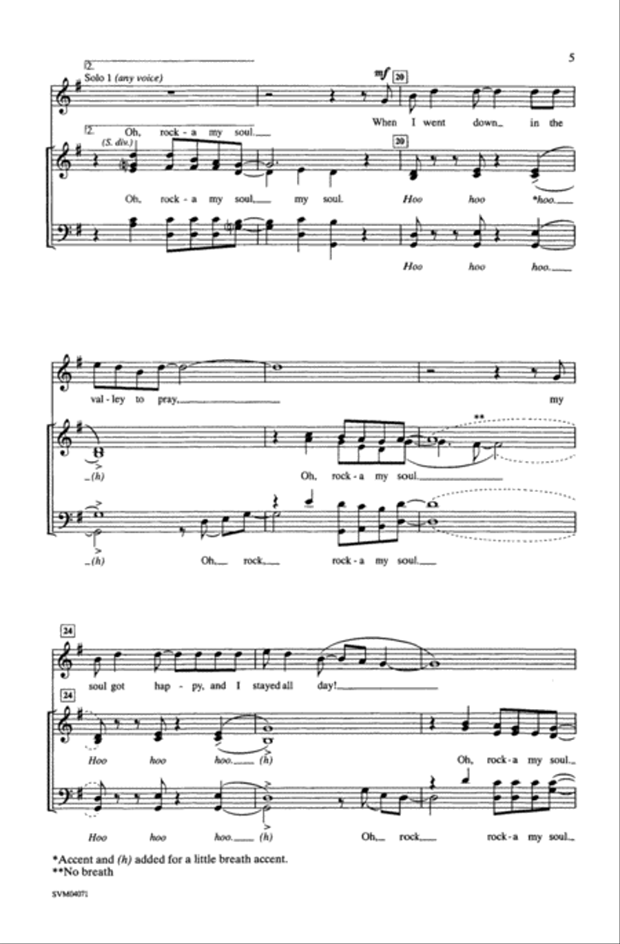 Rock-a My Soul 4-Part scores gallery preview page 4