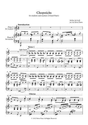 Chopsticks (The Celebrated Chop Waltz) - 4-Hands Piano for students and teachers