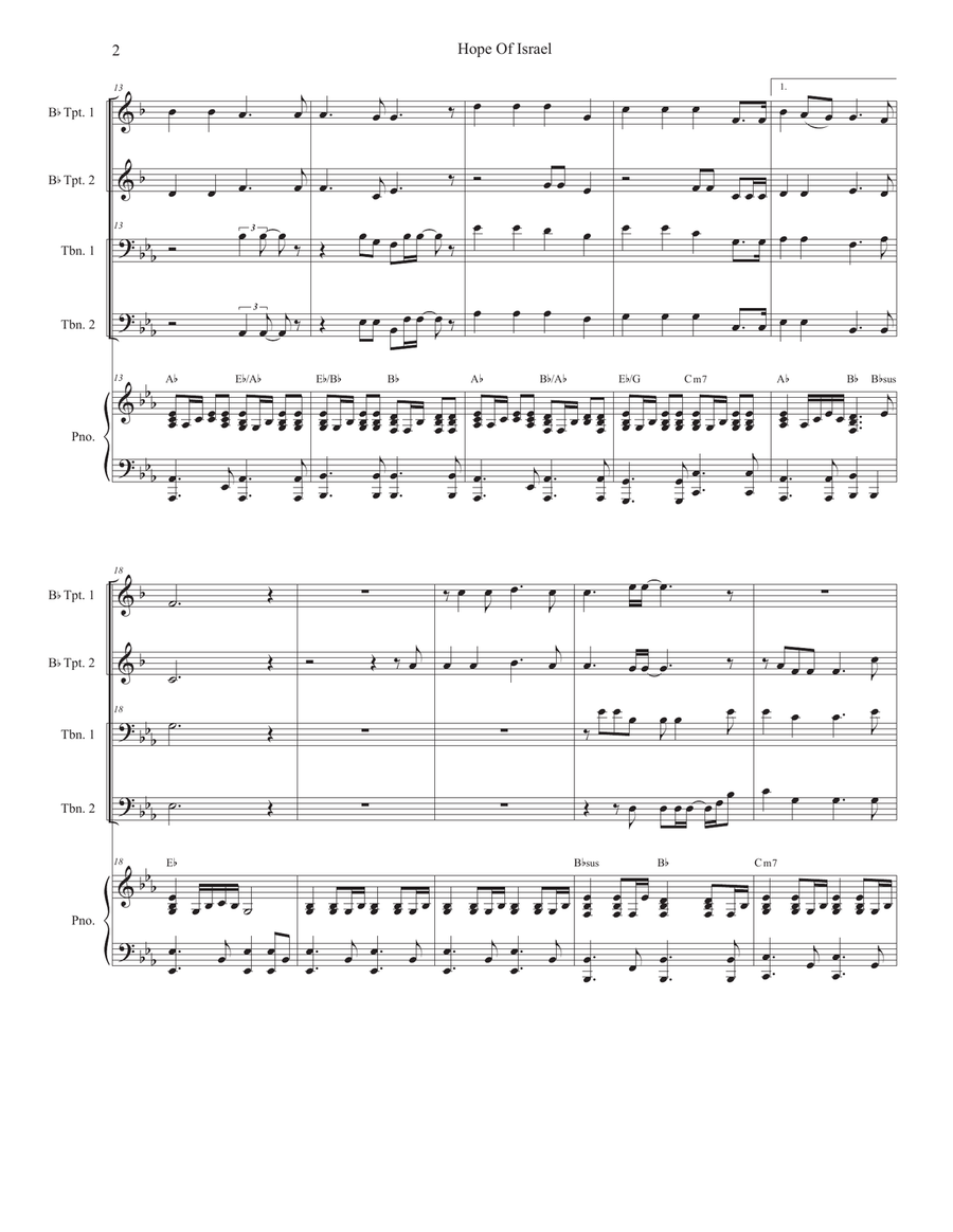Hope Of Israel Brass Quartet scores gallery preview page 2
