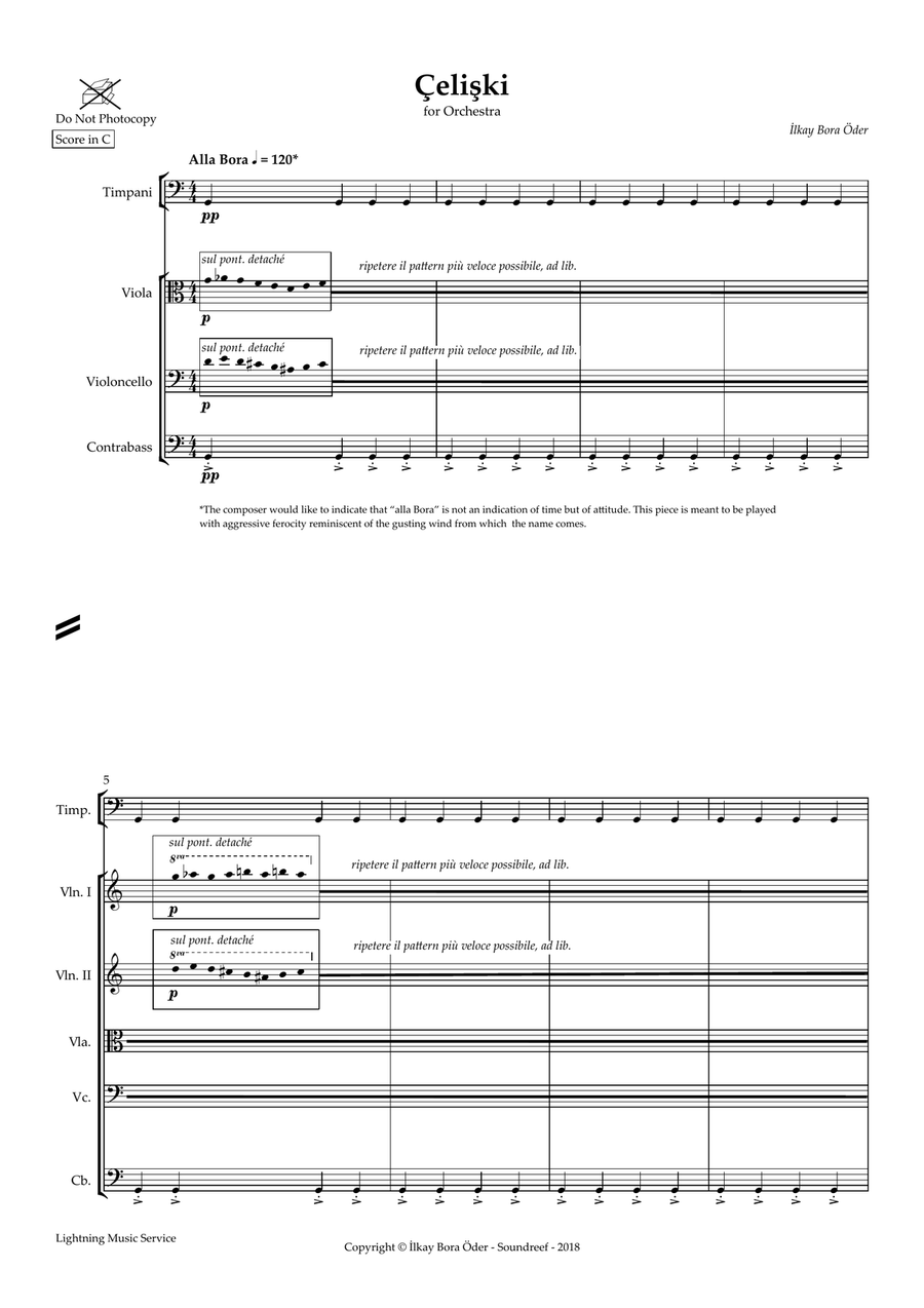 Çelişki for Orchestra Full Orchestra scores gallery preview page 3