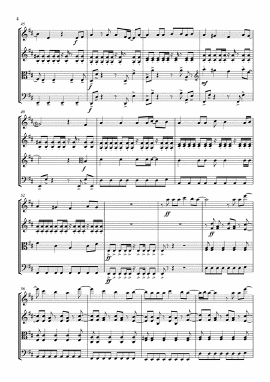 Pompeii String Quartet scores gallery preview page 4
