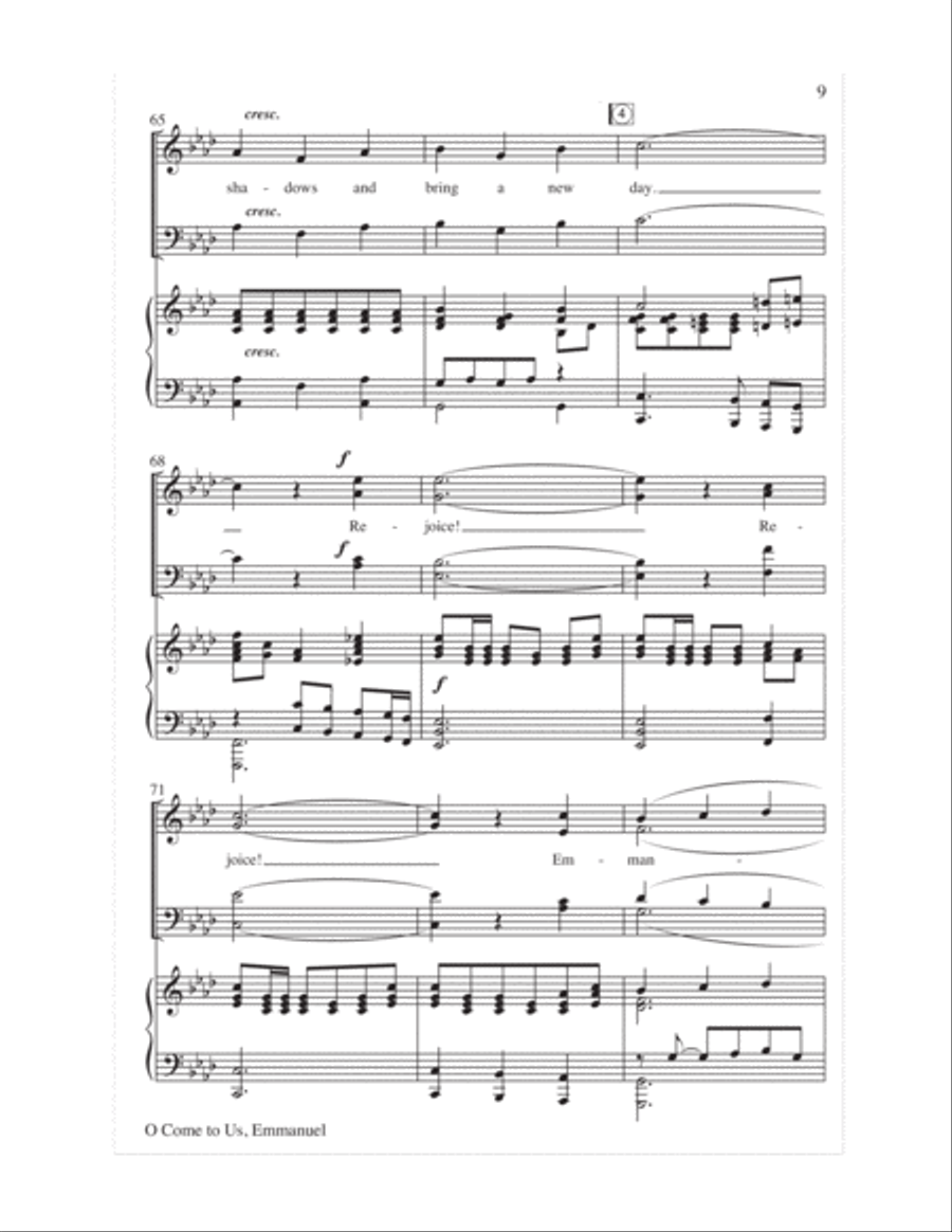 O Come to Us, Emmanuel 4-Part scores gallery preview page 10