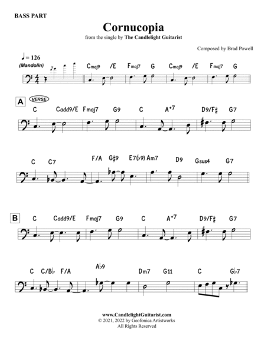 Cornucopia (Bass Part) Small Ensemble scores gallery preview page 2