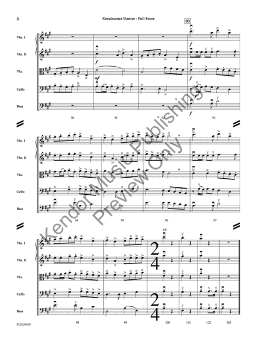 Renaissance Dances Renaissance Dances String Orchestra scores gallery preview page 9
