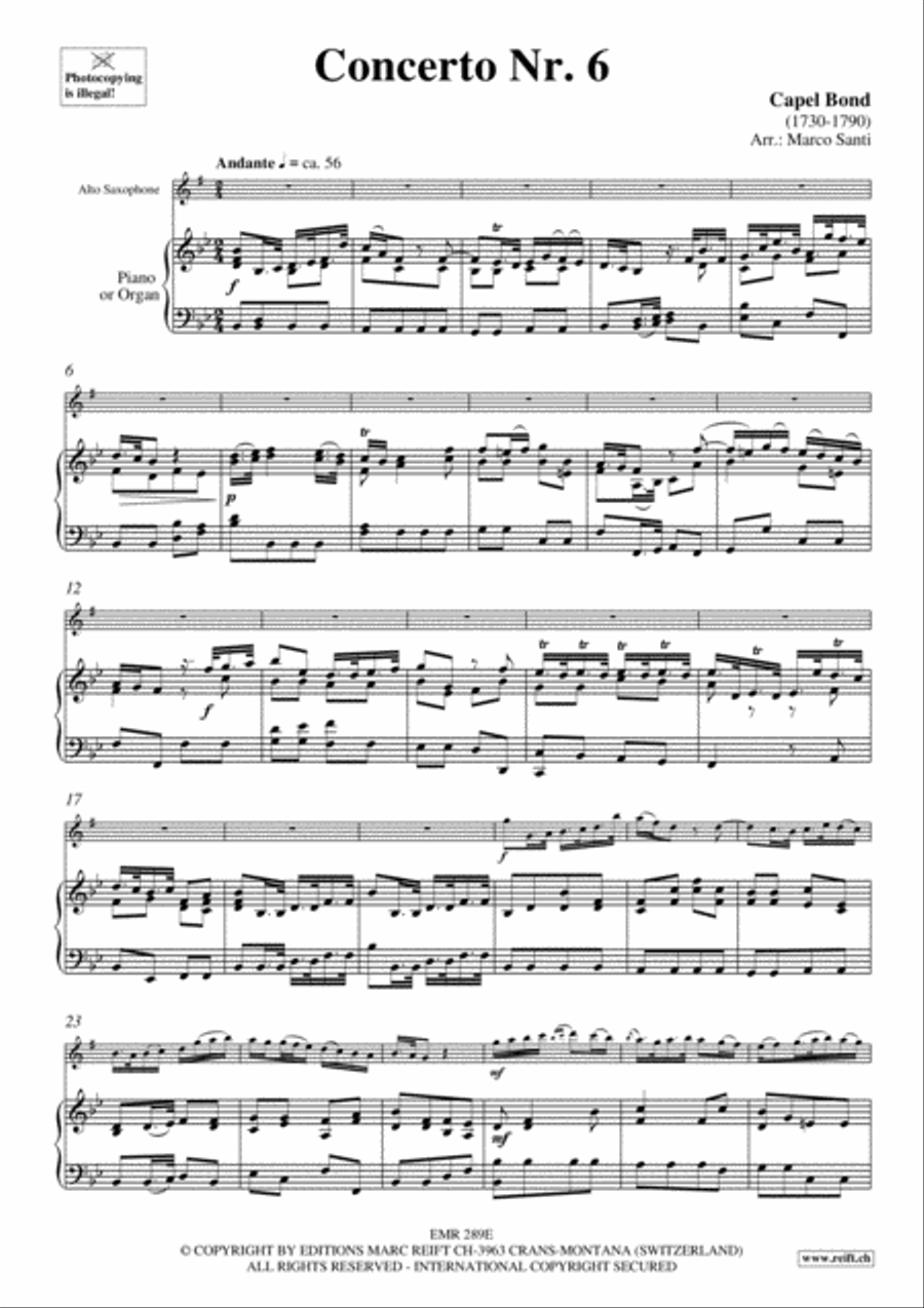 Concerto No. 6 Alto Saxophone scores gallery preview page 4