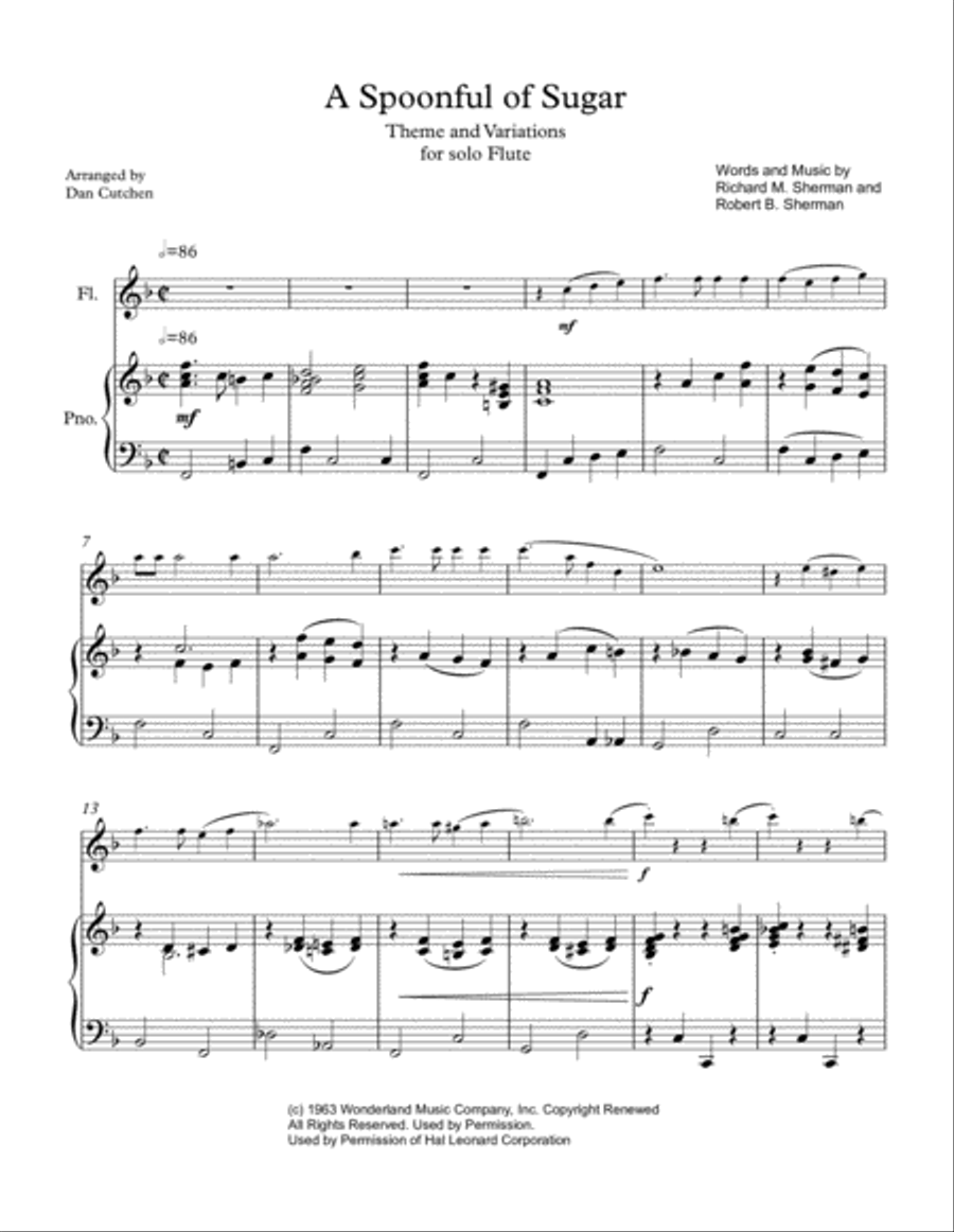 A Spoonful Of Sugar Flute Solo scores gallery preview page 2