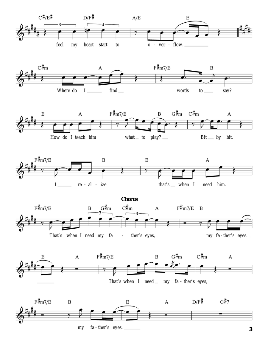 My Father's Eyes Voice scores gallery preview page 3