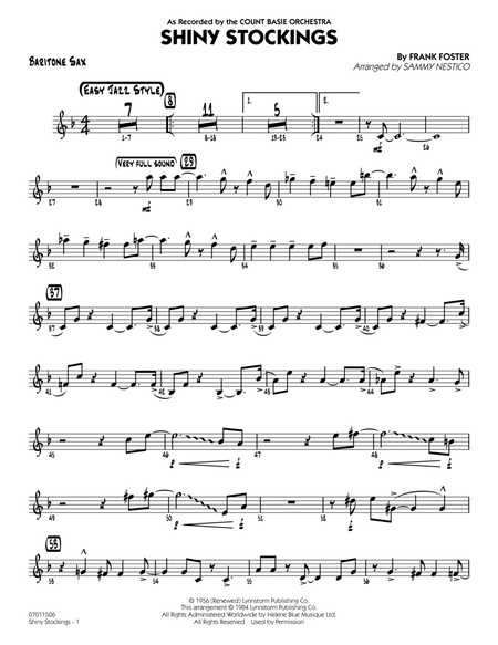 Shiny Stockings (arr. Sammy Nestico) - Baritone Sax