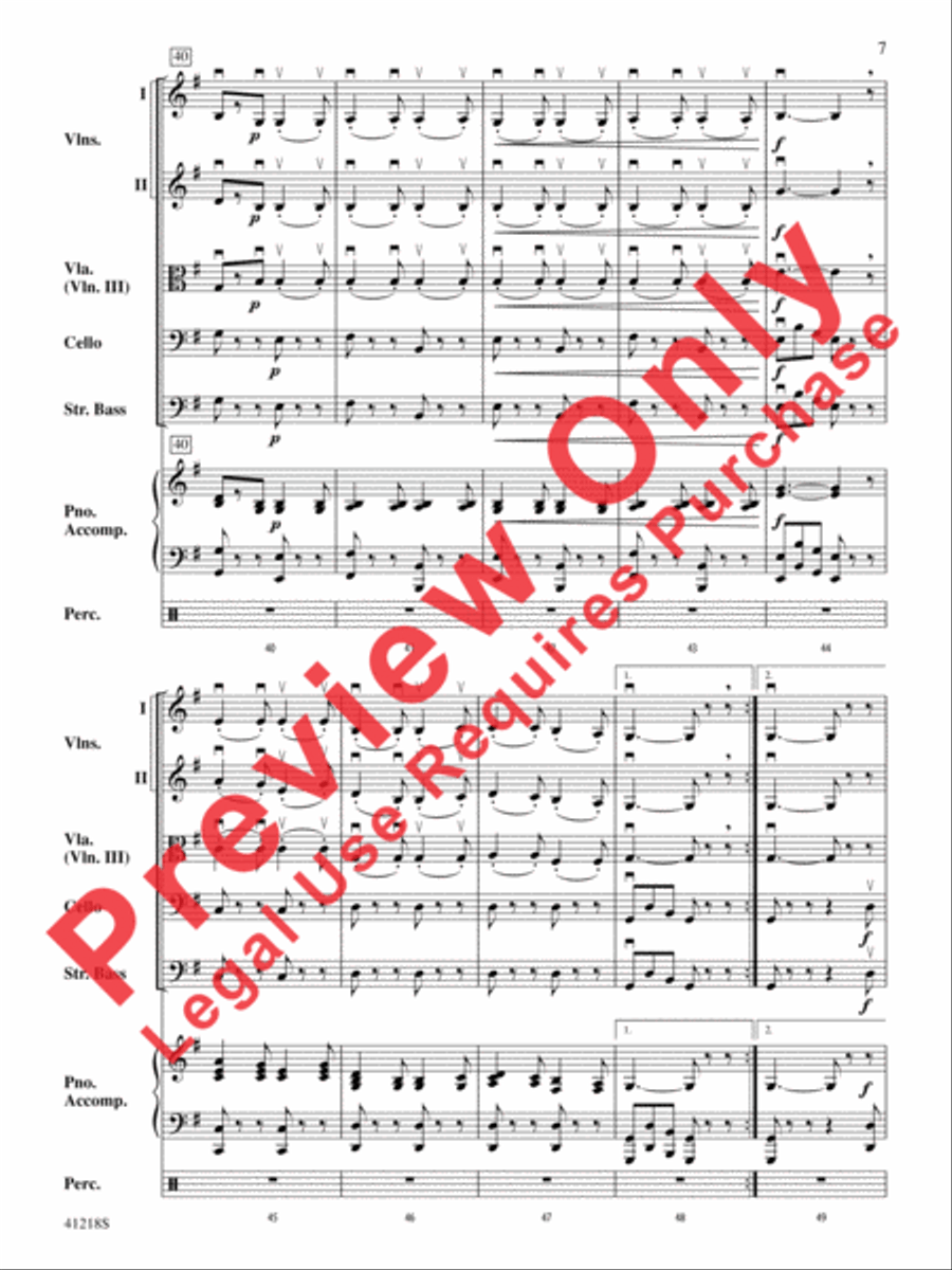Funiculì, Funiculà Funiculì, Funiculà String Orchestra scores gallery preview page 8