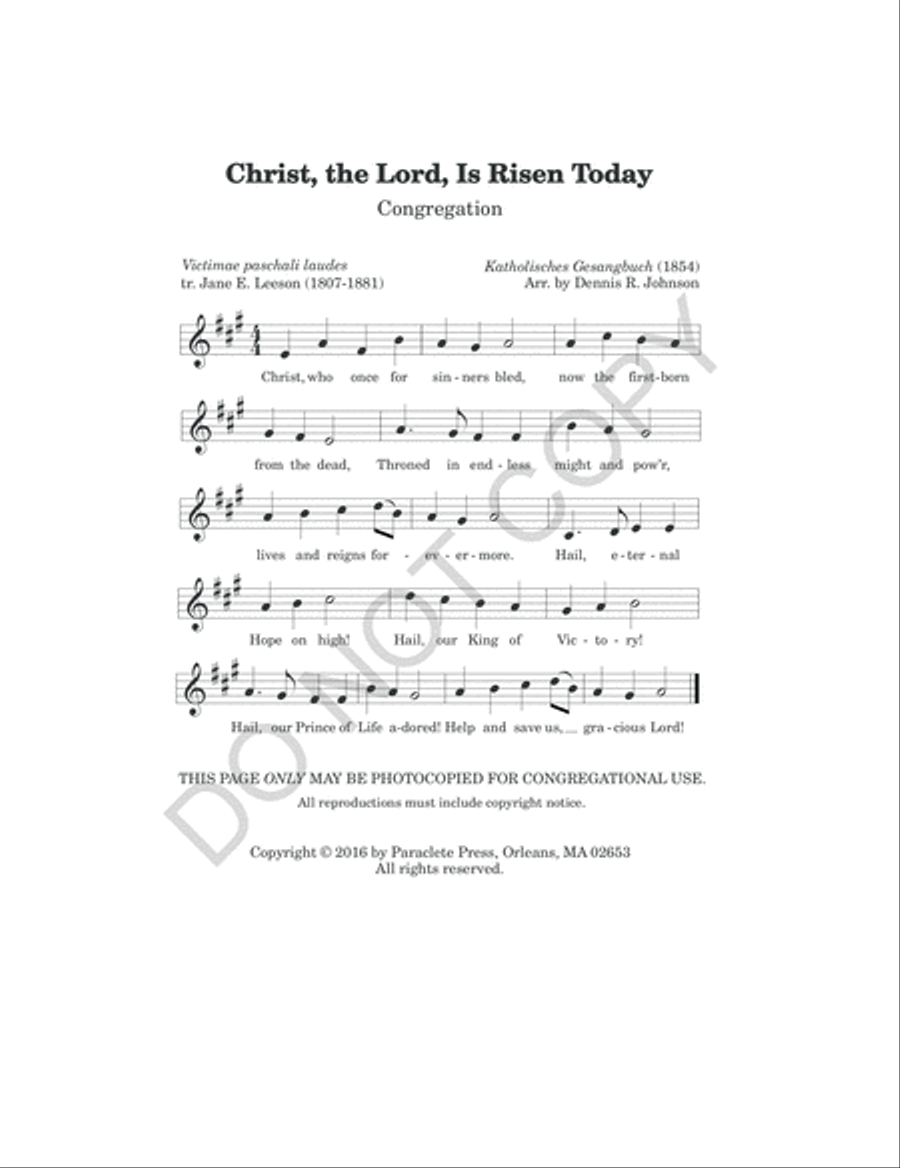 Christ, the Lord, is Risen Today - Full Score 4-Part scores gallery preview page 15