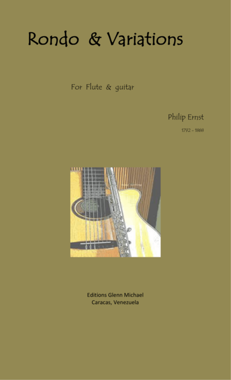 Ernst, Rondo & Variations for flute & guitar Flute scores gallery preview page 1