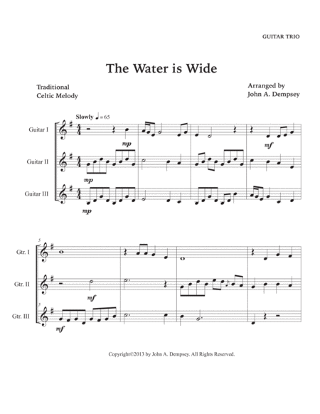 The Water is Wide (Guitar Trio) image number null