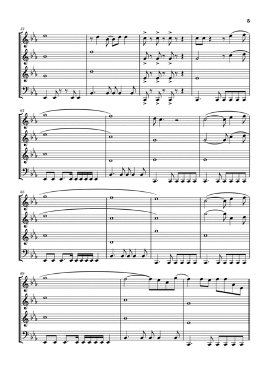 Opportunities (let's Make Lots Of Money) Woodwind Quartet scores gallery preview page 6