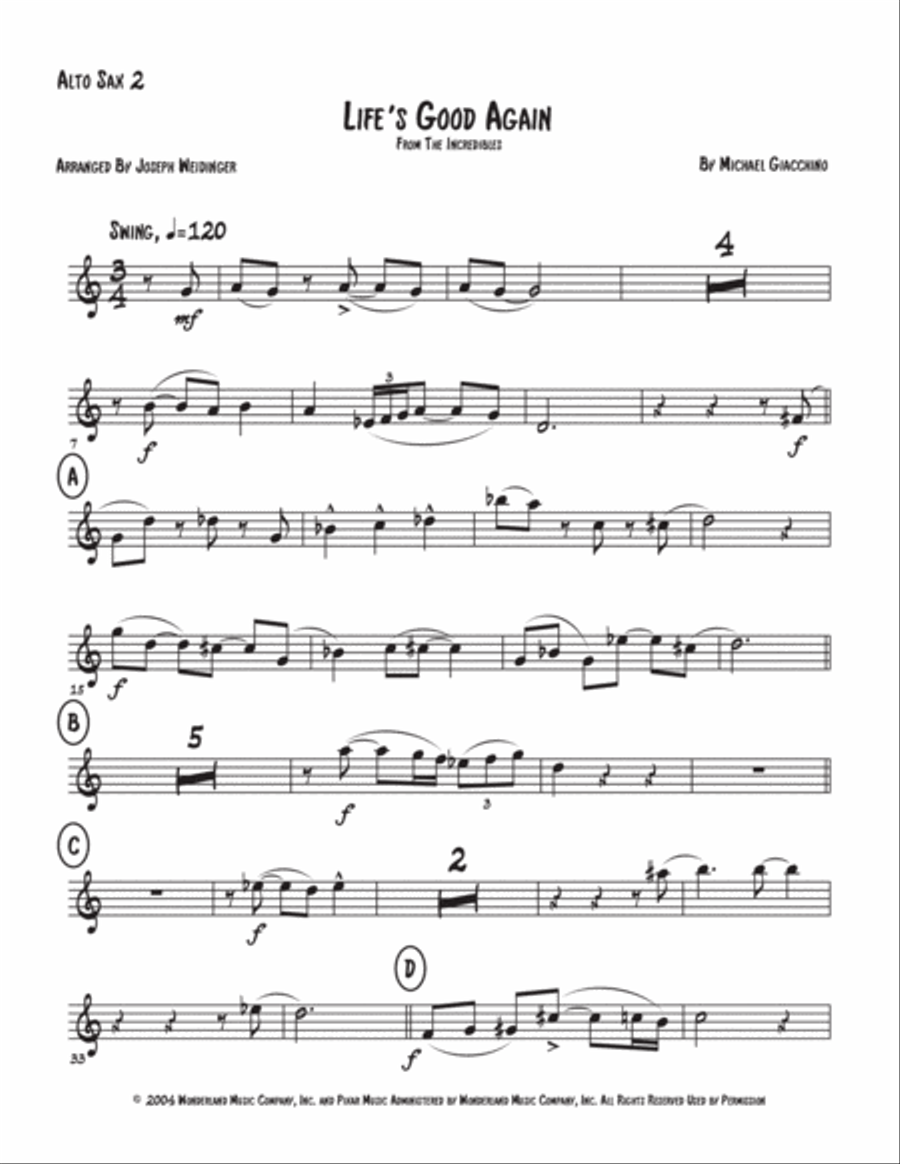 Life's Incredible Again Jazz Ensemble scores gallery preview page 2
