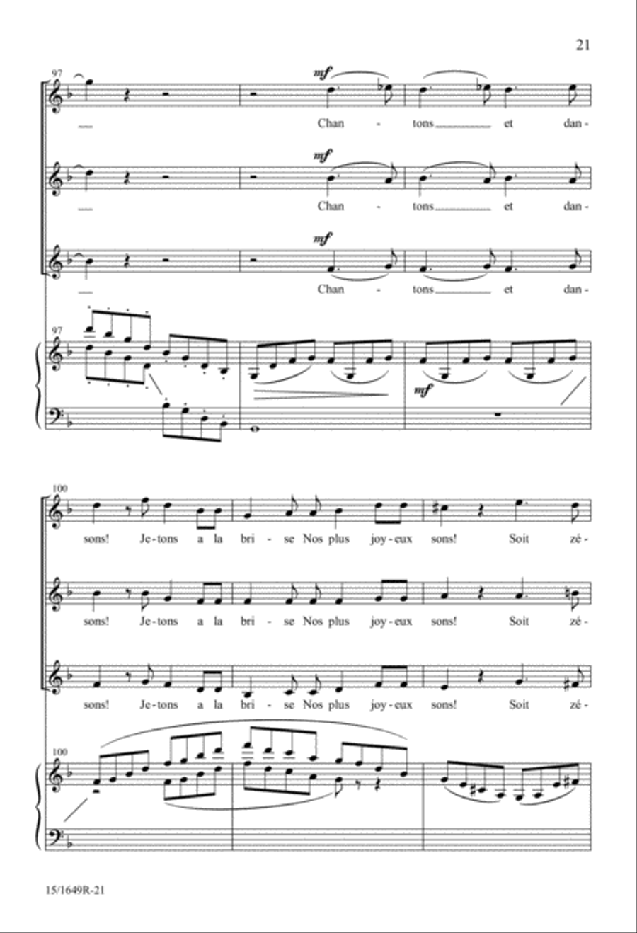 Salut au Chevalier Printemps SSA scores gallery preview page 21