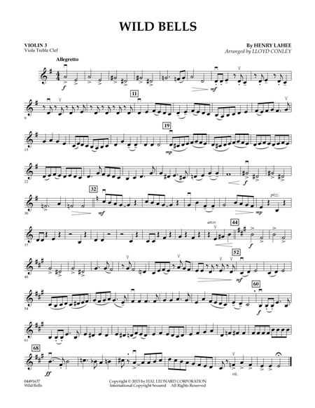 Wild Bells - Violin 3 (Viola Treble Clef)