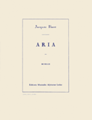 Book cover for Aria - MCMXXX