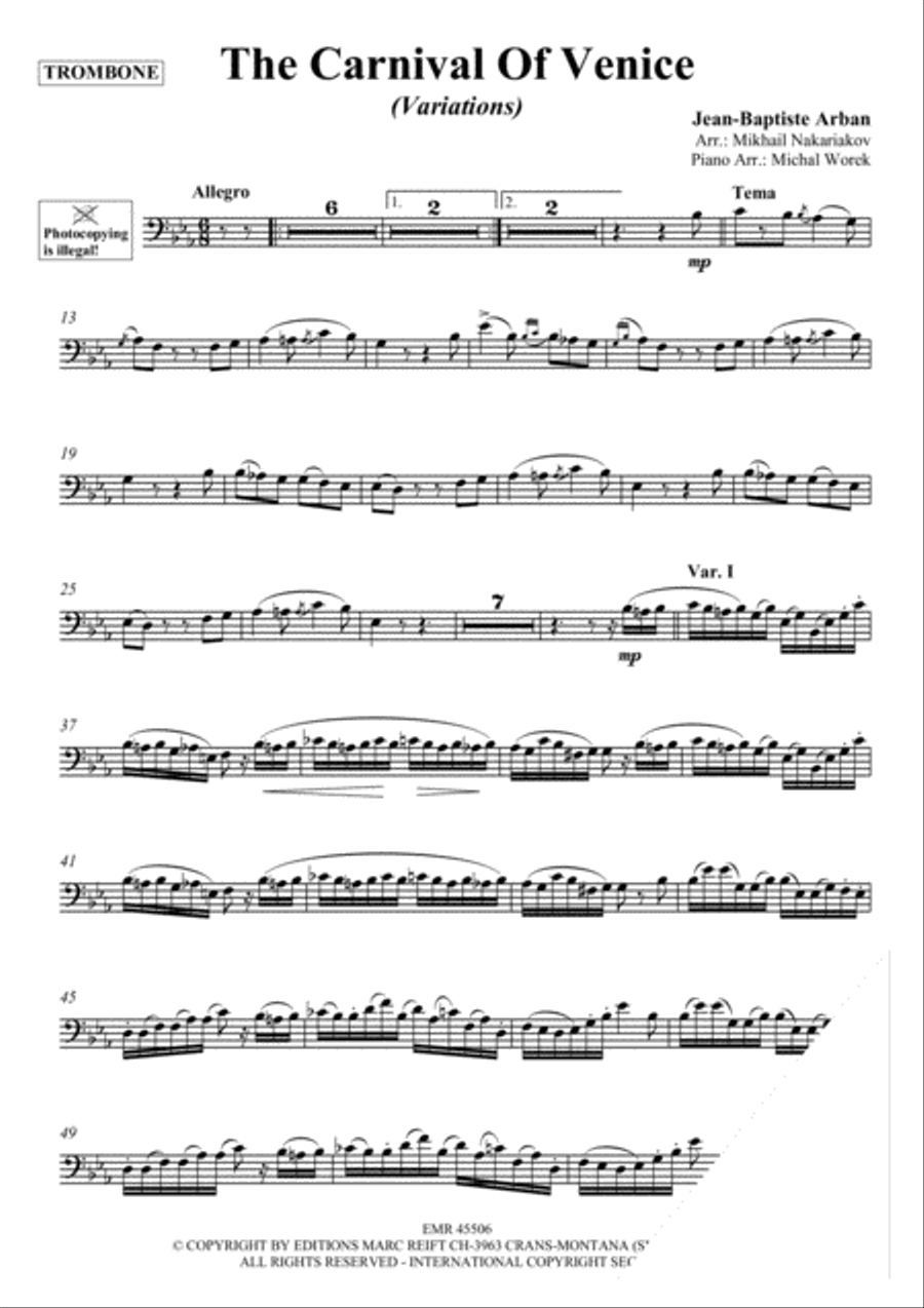The Carnival Of Venice Piano Accompaniment scores gallery preview page 3