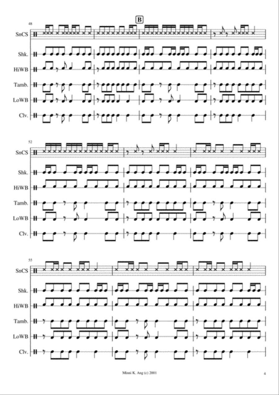 Grooving, Suite for Six Percussionists Percussion Ensemble scores gallery preview page 4