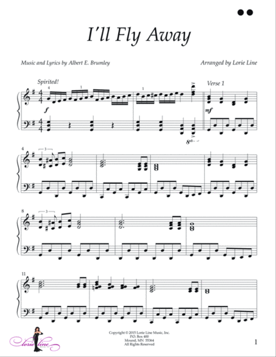 I'll Fly Away Piano Solo scores gallery preview page 2