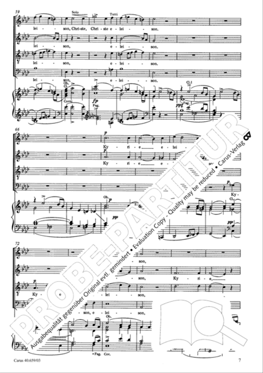 Mass in A flat major (Messe in As) 4-Part scores gallery preview page 8