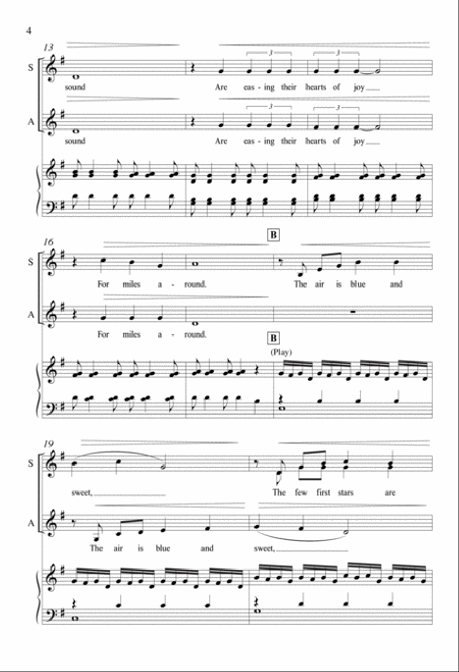 Dusk from I Will Sing to the Stars SSAA scores gallery preview page 3