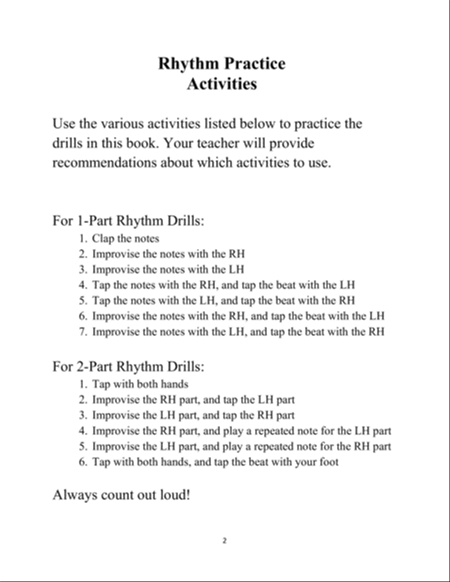 Rhythm Book 1 Piano Method scores gallery preview page 2