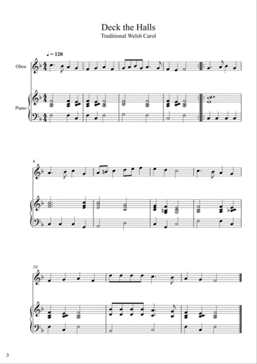 10 Christmas Songs For Oboe & Piano Vol. 2 Piano scores gallery preview page 4
