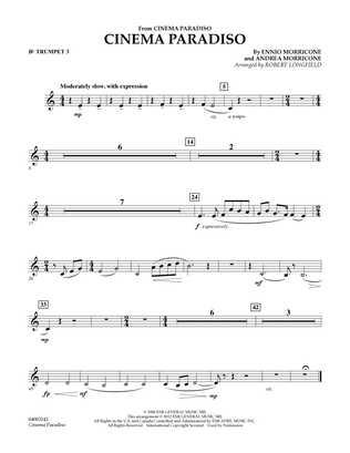 Book cover for Cinema Paradiso (Flexible Solo with Band) - Bb Trumpet 3