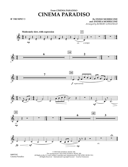 Cinema Paradiso (Flexible Solo with Band) - Bb Trumpet 3