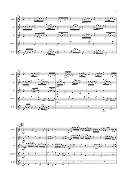 Pachelbel: Canon In D - clarinet quintet image number null