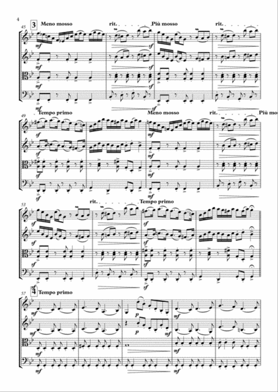 Hungarian Dance №1 String Quartet scores gallery preview page 5