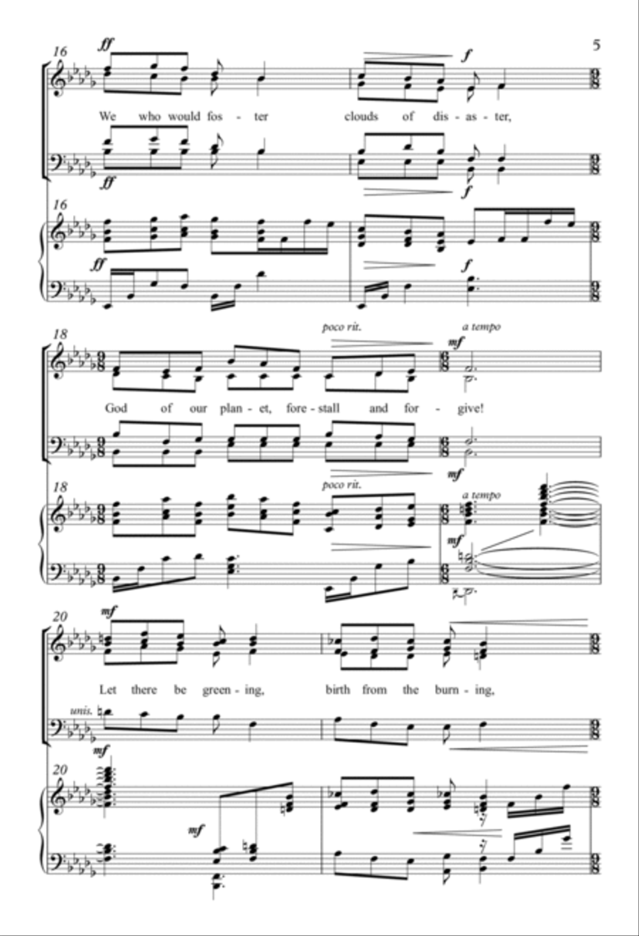 Touch the Earth Lightly 4-Part scores gallery preview page 3