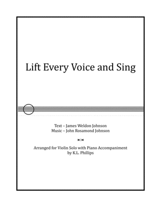 Lift Every Voice and Sing - Violin Solo with Piano Accompaniment