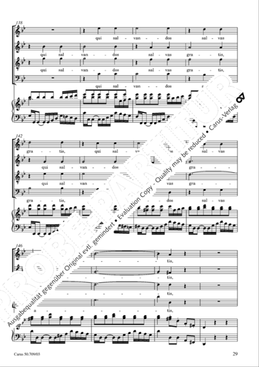 Requiem in E flat major 4-Part scores gallery preview page 30