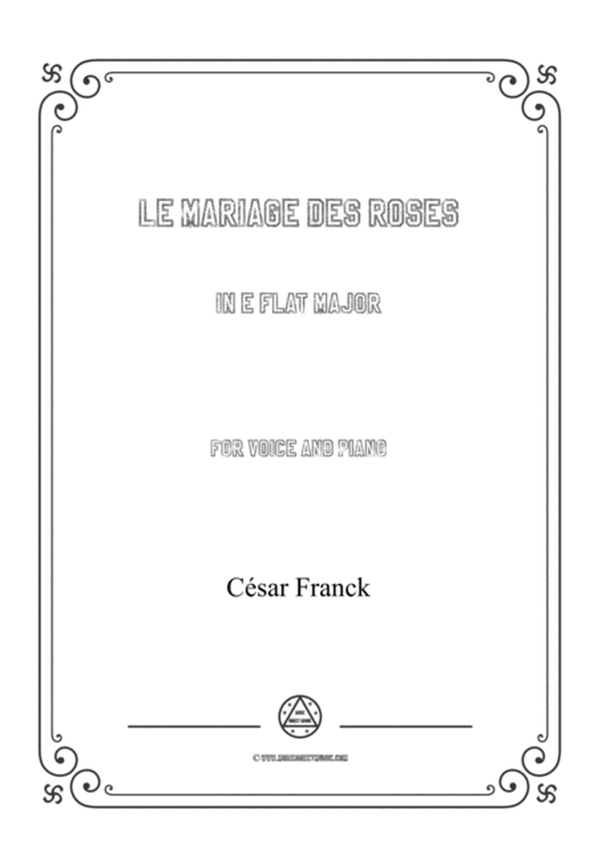 Franck-Le mariage des roses in E flat Major,for voice and piano image number null