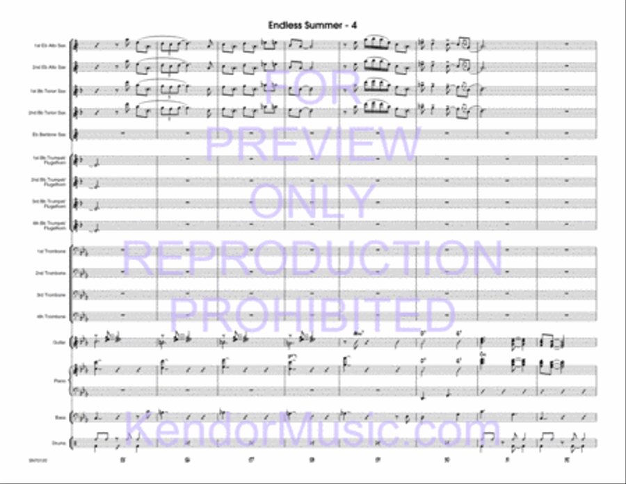 Endless Summer (Full Score) Jazz Ensemble scores gallery preview page 5