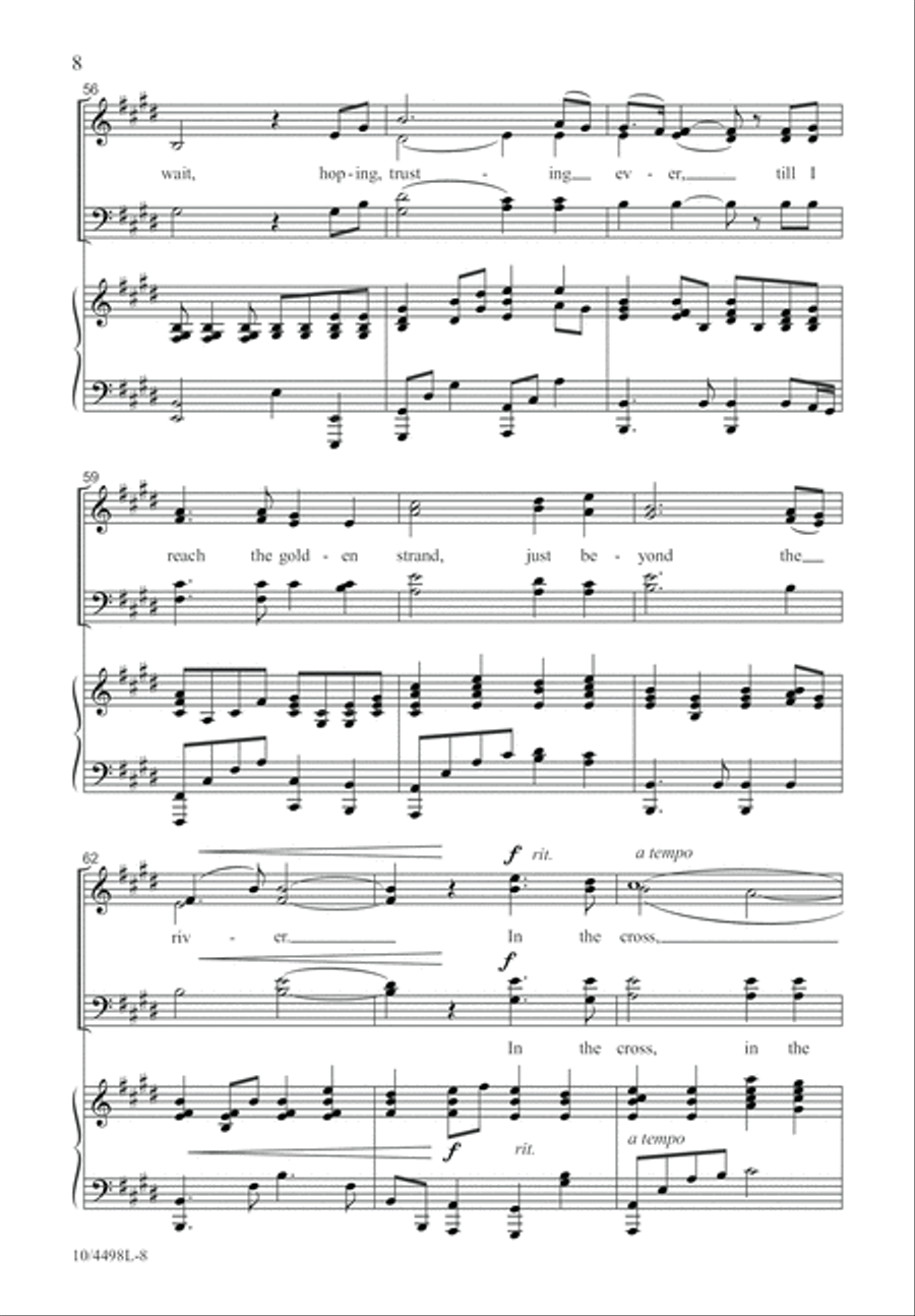 Jesus, Keep Me Near the Cross 4-Part scores gallery preview page 9