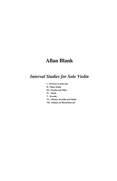 [Blank] Interval Studies for Solo Violin